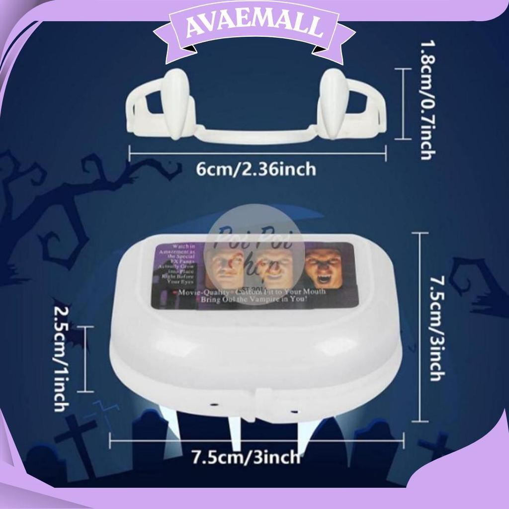 Gigi Vampir Drakula Gerak Set Vampire Gigi Taring Palsu Fake Fang Halloween Vampir Drakula Tajam Cos