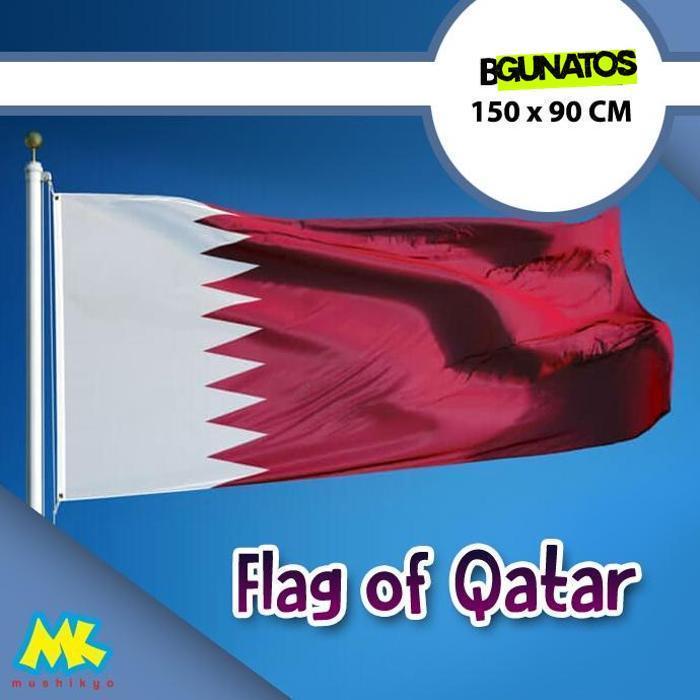 fgh-56 PK32 Bendera Qatar / Qatar Big Flag Original Premium