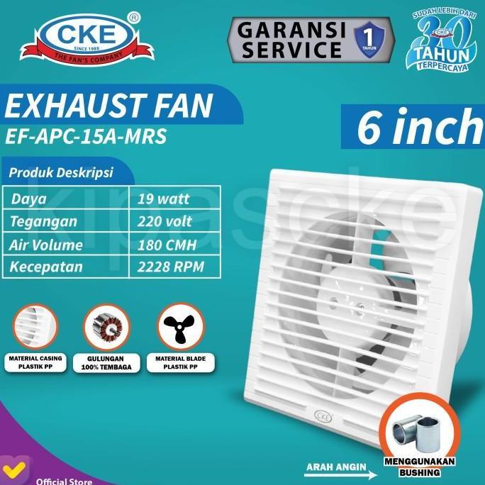 CKE Fan Official - Exhaust Fan Mini Penghisap Udara 6 Inch Kipas Hexos Dinding Tembok