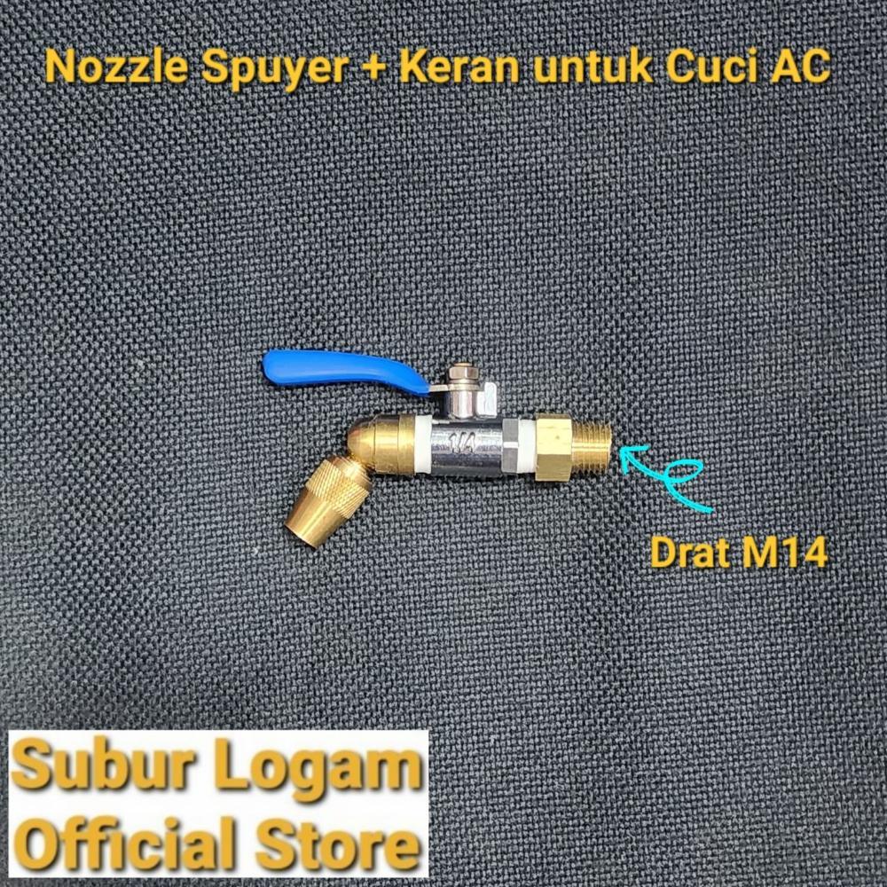 Nozzle Spuyer (Model Bengkok) Cuci AC +Keran untuk Selang Jet Cleaner Nozzle jet cleaner