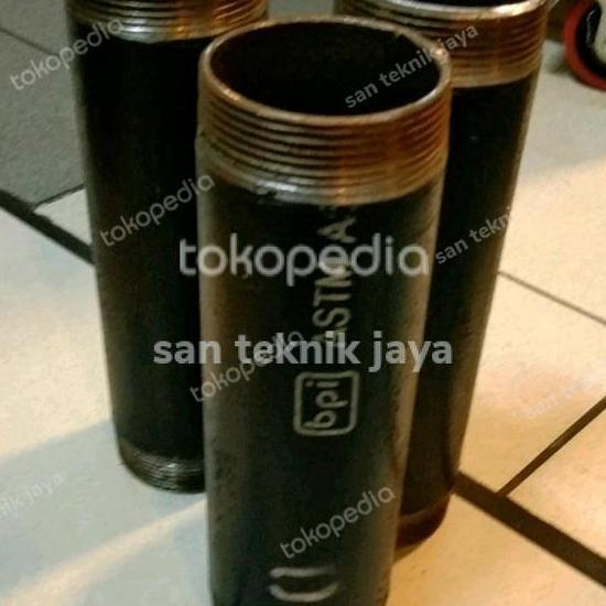 Pipa Nepel Besi Drat 3 Inch Pipa Nepel Carbon Steel Pjg 25Cm