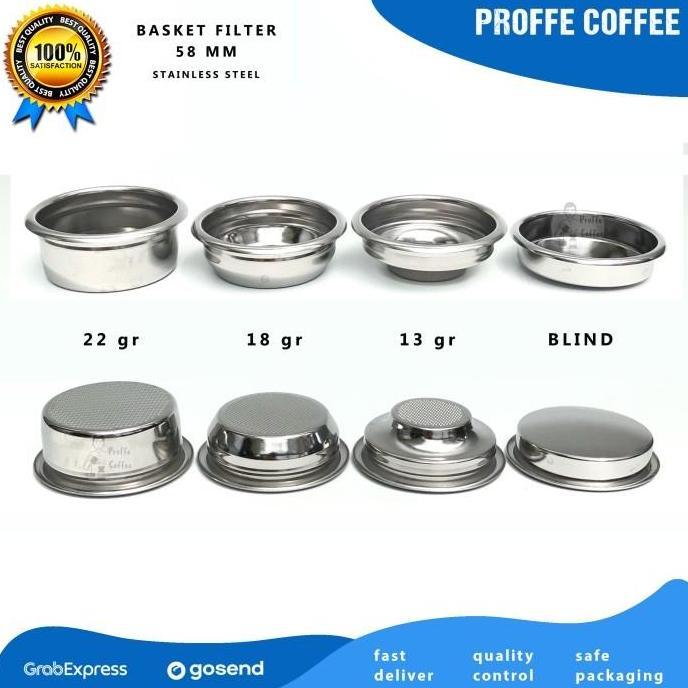 Portafilter basket single 58 mm non pressurized single basket 58 mm