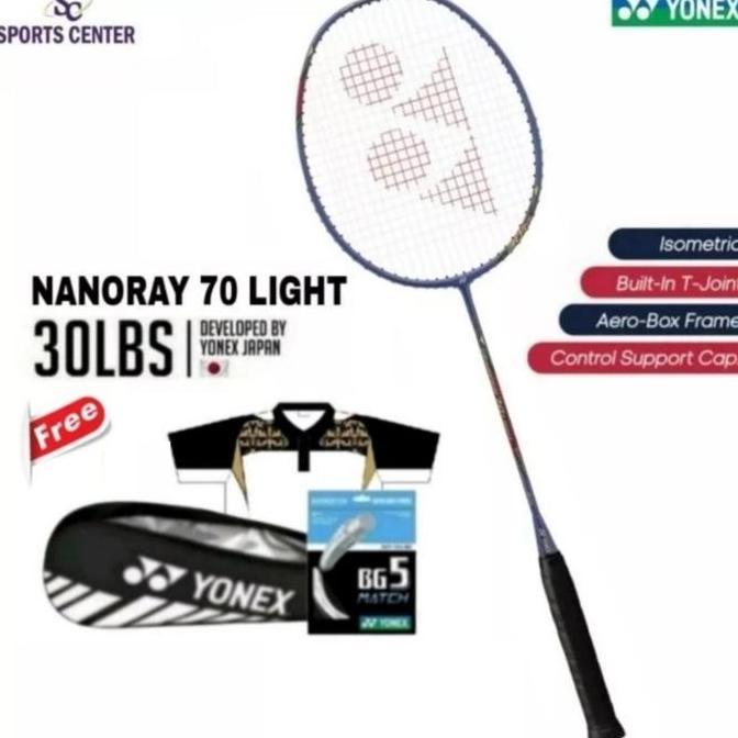 Full Set Raket Badminton Yonex Nanoray 70 Light