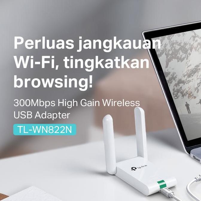TP-Link TL-WN822N | 300Mbps Wireless USB Adapter | WIFI High Gain | Dongle | Kabel 1,5m | PC MAC Ant