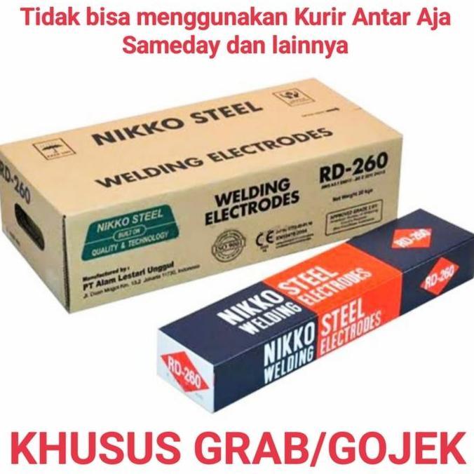 Promo Kawat Las Listrik Nikko Steel Rd-260 2,6Mmx350Mm 1Box 20Kg(Grab/Gojek) Cod