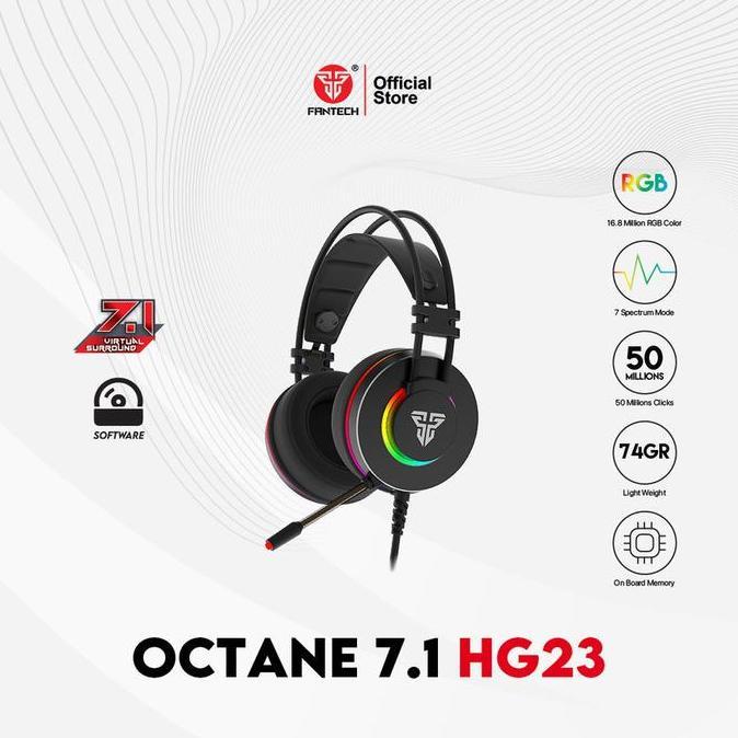 Headset Gaming Fantech OCTANE 7.1 HG23 RGB