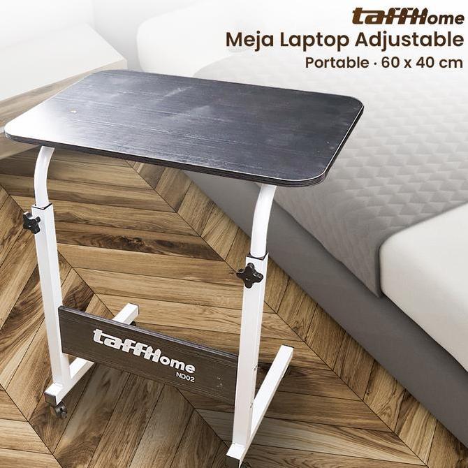 Meja Laptop Meja Belajar Serbaguna / Meja Roda Portable Stand TInggi