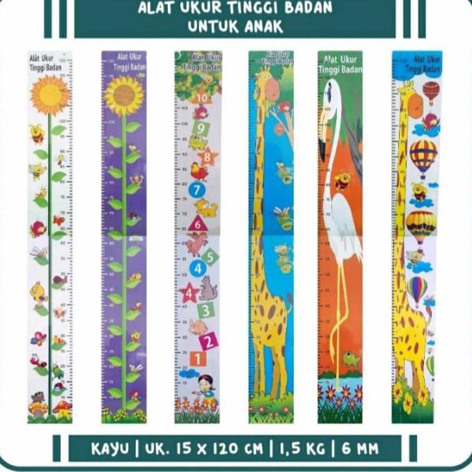 Alat Ukur Tinggi Badan Anak Anak Kayu