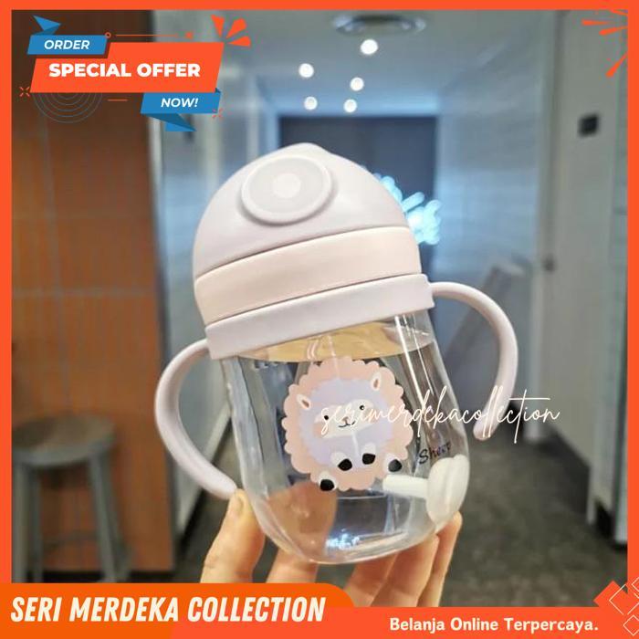 Botol Minum Air Anak Anti Tumpah Dengan Sedotan 300Ml Water Bottle Perlengkapan Bayi Training Cup Balita Gelas Cartoon Produk Pilihan