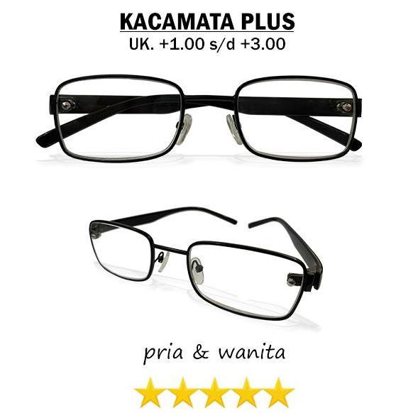 Kacamata Baca / Kaca Mata Plus Super Fokus Frame Besi Untuk Unisex