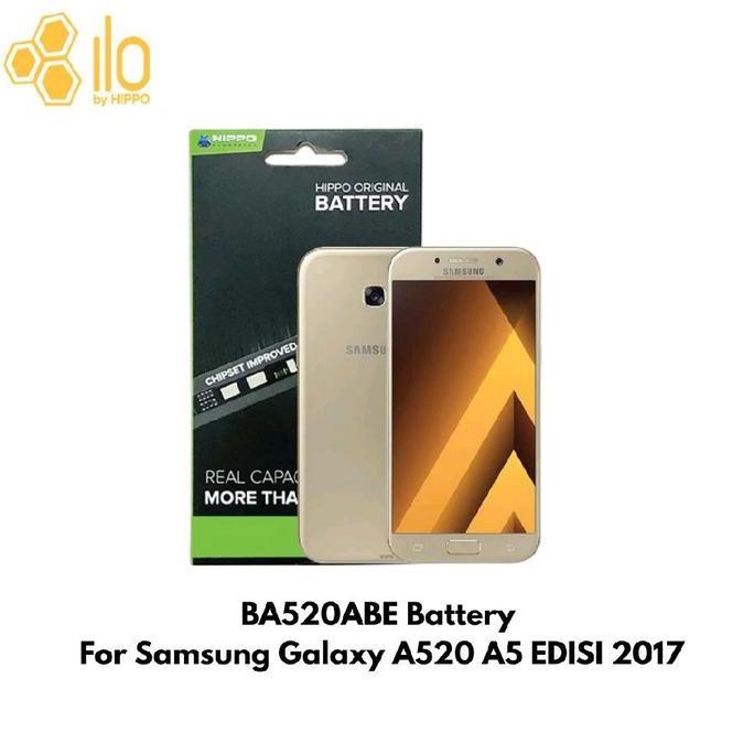 Hippo Baterai EB-BA520ABE A520 A5 EDISI 2017 3000mAh Battery Batere Batrai Batre Cell Garansi