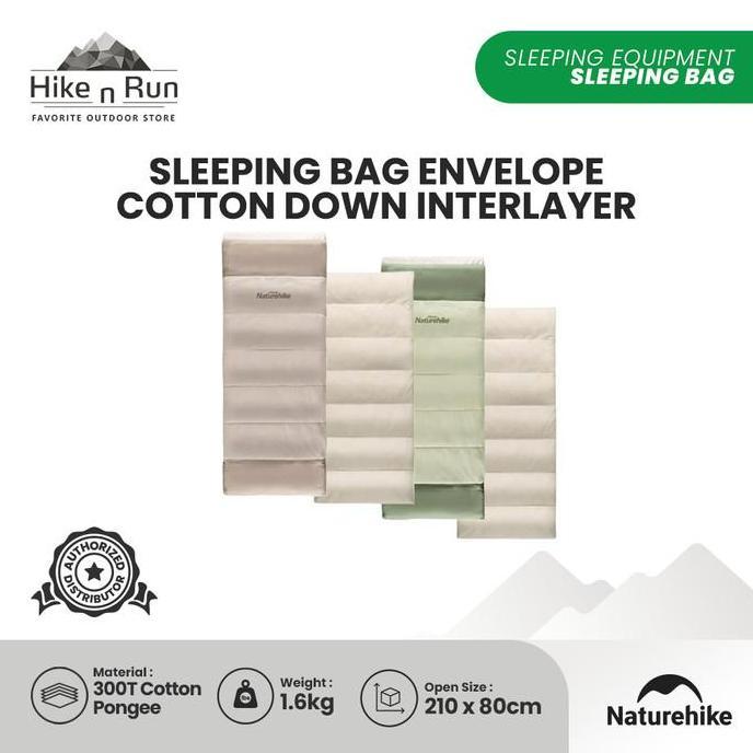 Sleeping Bag Naturehike Nh20Msd01 Envelope Cotton Down Interlayer