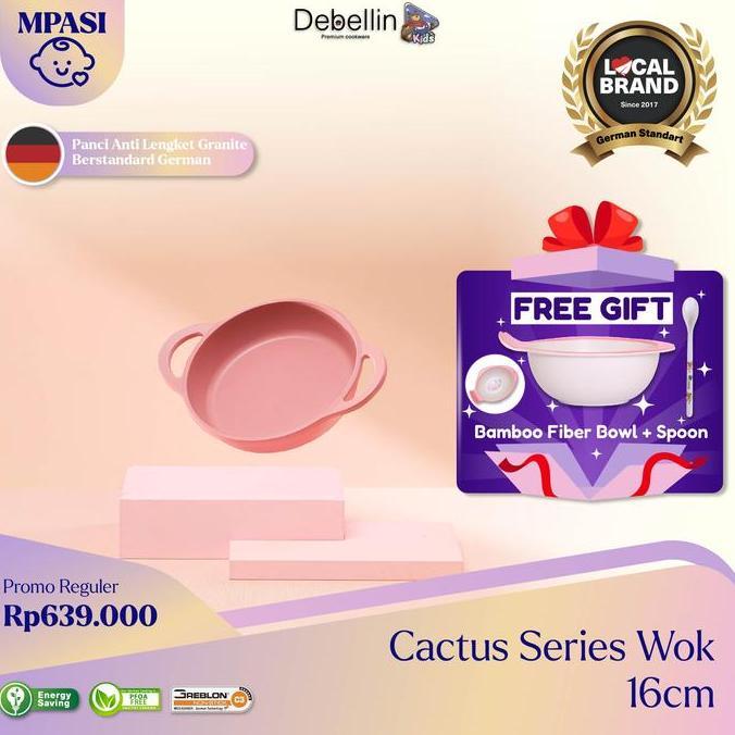 Debellin Junior Cactus Series - Wok Pan 16Cm