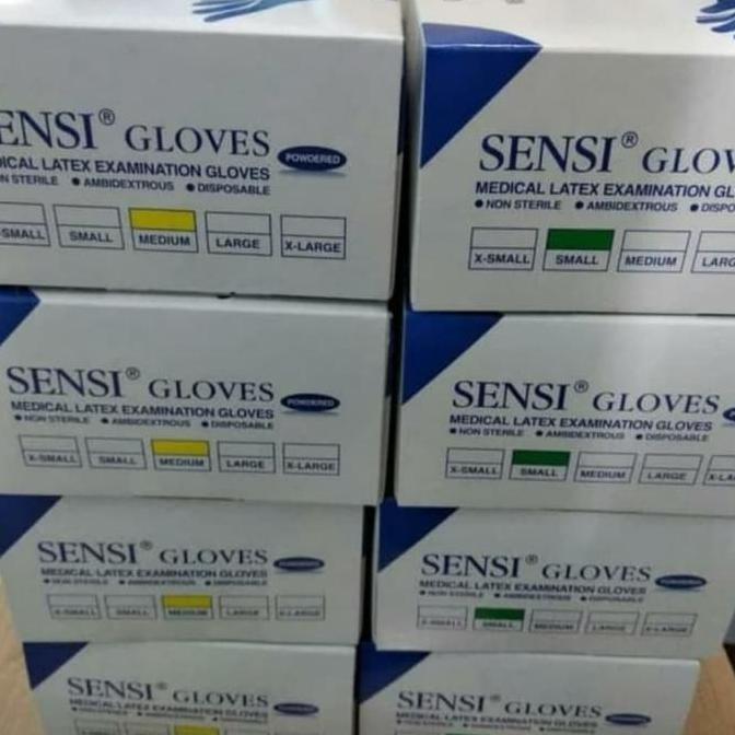 Sensi Gloves/ Sarung Tangan Karet/ Sarung Tangan Steril Sensi Gloves