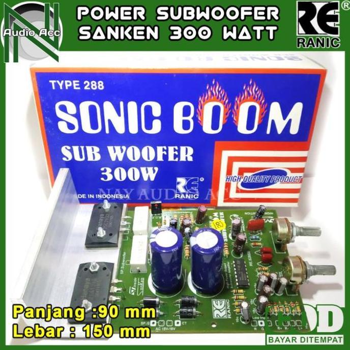 kit subwoofer aktif sonic boom 300 watt