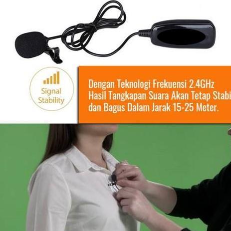 Microphone Mic Clip On Wireless UHF Prank Vlog Untuk
