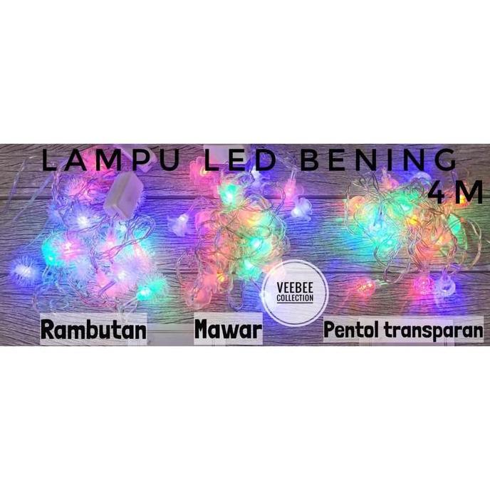 ___] Lampu hias natal LED bening/ lampu hias pohon natal pohon terang