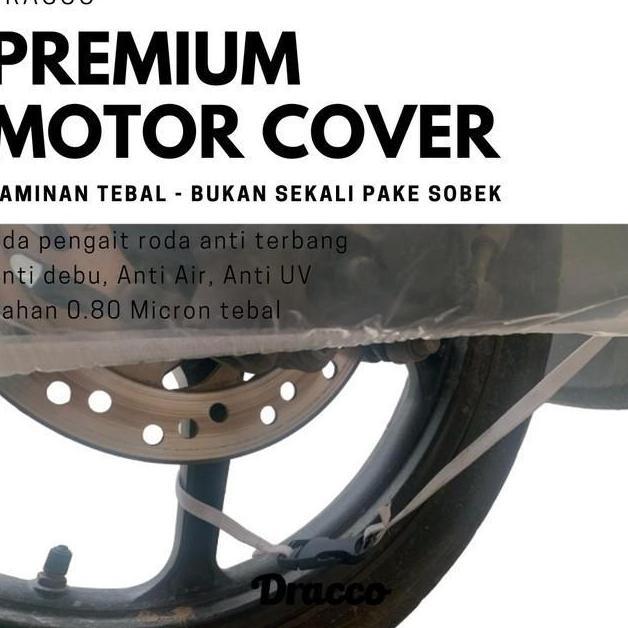 Dracco Cover Motor Honda Supra X Wateroof Tebal Transparan Bening Sarung Motor Supra X