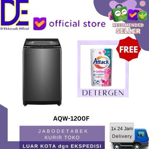 NEW AQUA AQW-1200F MESIN CUCI 1 TABUNG 12 KG HIJAB MODE AQW 1200F