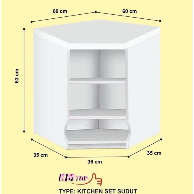 KITCHEN SET ATAS MINIMALIS 3 PINTU / RAK ATAS DAPUR CANTIK / LEMARI GANTUNG DAPUR MINIMALIS KSA LONG
