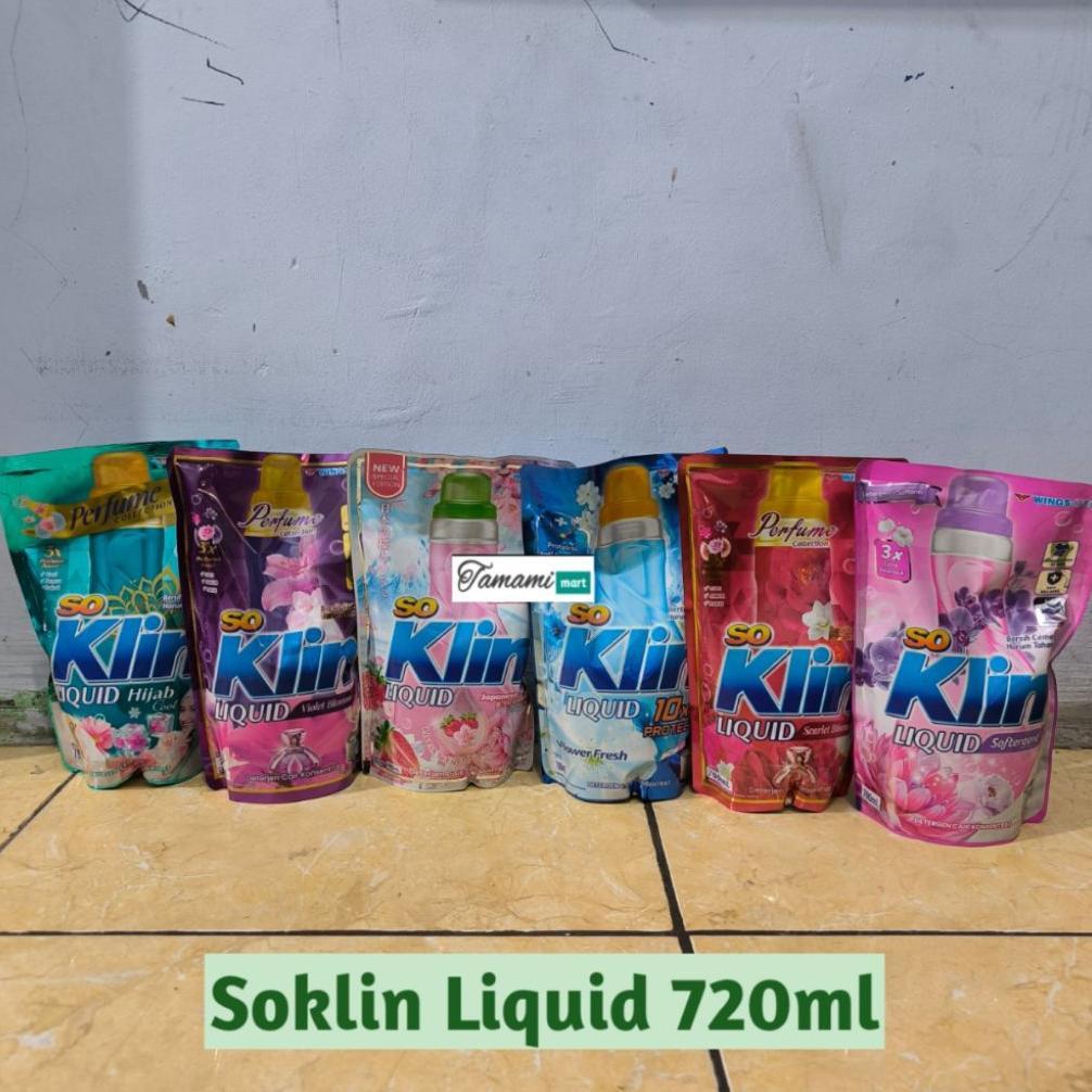 Ready stock Soklin Liquid 720ml Detergent Cair Violet Blossom Lavender Korean Strawberry terlaris di