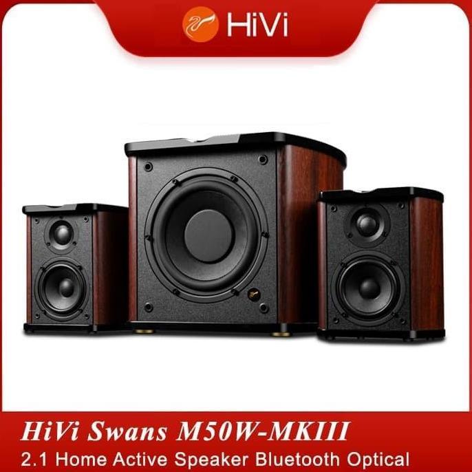 SWANS HIVI M50W-MKIII 2.1 PROFESSIONAL MULTIMEDIA HOME ACTIVE SPEAKER BLUETOOTH OPTICAL REMOTE SUBWO