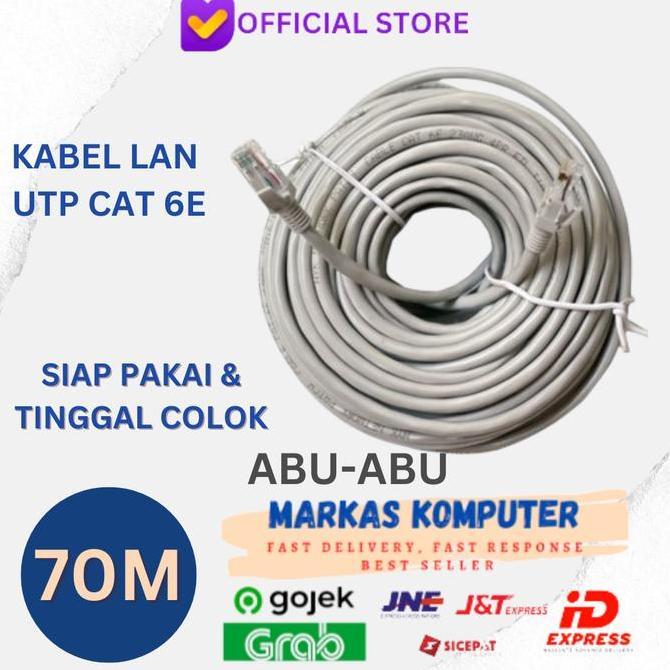 NEW Kabel LAN 70m CAT 6 Internet Jaringan Cat6 UTP 70 Meter