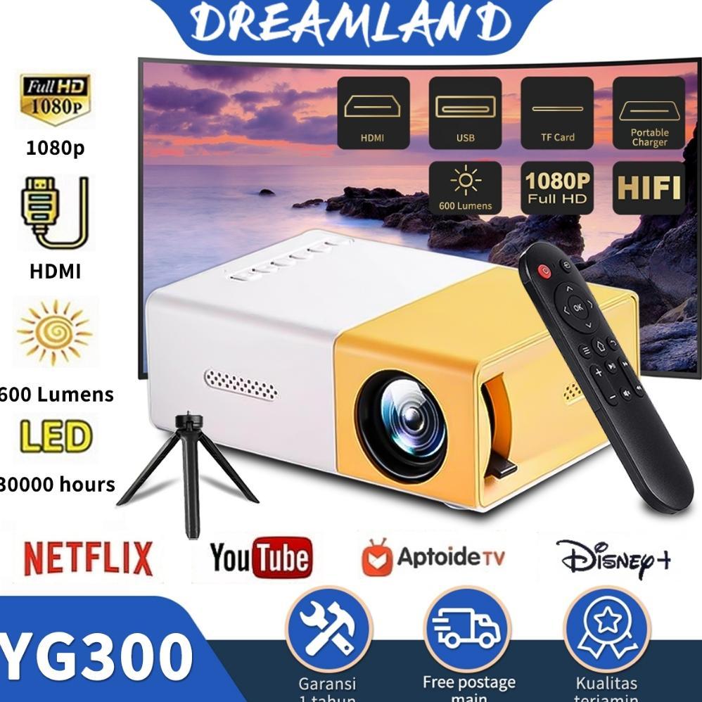 HDMI Mini Proyektor LED YG300/YG 300 LCD Portable Projector Home/Proyektor hp mini YG300 LED Proyekt