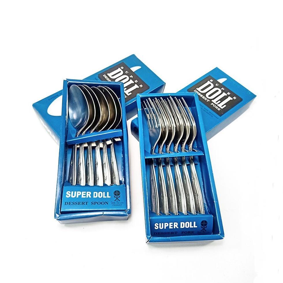 Sendok & Garpu Makan Set  SUPER DOLL ORIGINAL Sendok