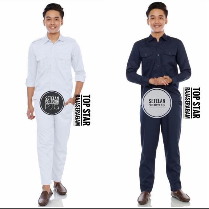 Setelan PDH PDL Kemeja Celana Kerja Dinas Lapangan Net Tv Kantor Drill