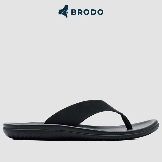 Sandal Pria BRODO Flipper Full Black
