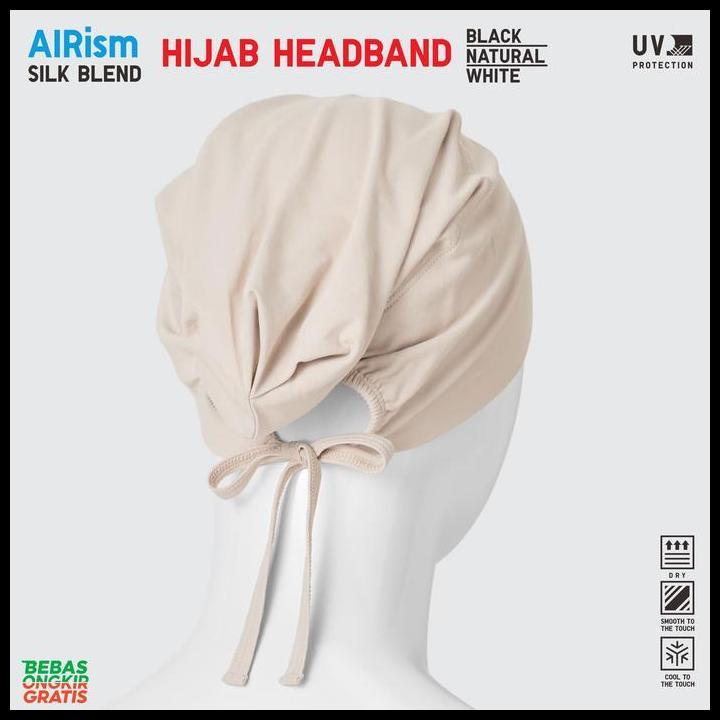 Uniqlo Women Airism Headband Inner Ciput Hijab Nyaman Bandana Dalaman 100% Original