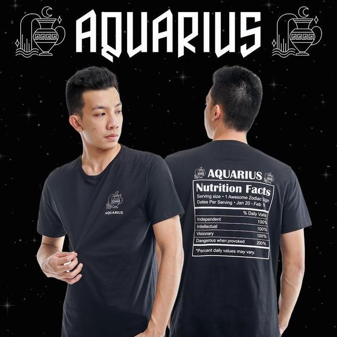 Kaos Uni Kalostee T-Shirt Zodiac Series - AQUARIUS