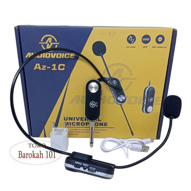 Mic Headset AUDIOVOICE AZ-1H Mikrofon Imam Sholat Mik Telinga Wireless Model Bando Original Original