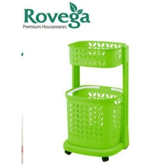 Keranjang Laundry Basket Susun 2 Rovega Plastik Keranjang Laundry