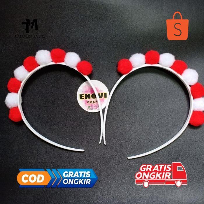 KOE-1116 hj-43 Big Sale BANDO POMPOM BANDO ANAK BANDO DEWASA BANDO LUCU UNIK BANDANA POMPOM IKAT KEP