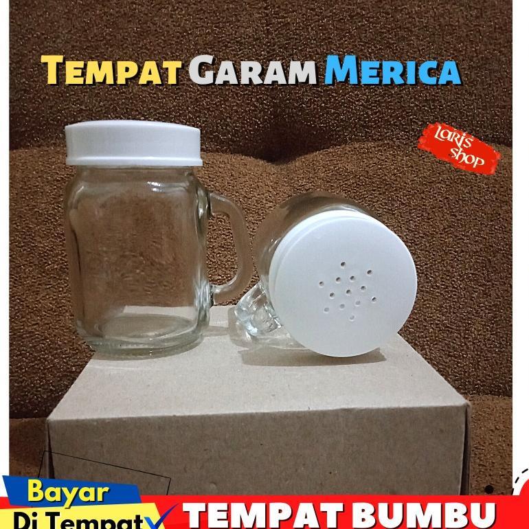 Bisa Cod Gelas Botol Kecil Kaca Tempat Bumbu Garam Merica Tutup Plastik Kedaung ||