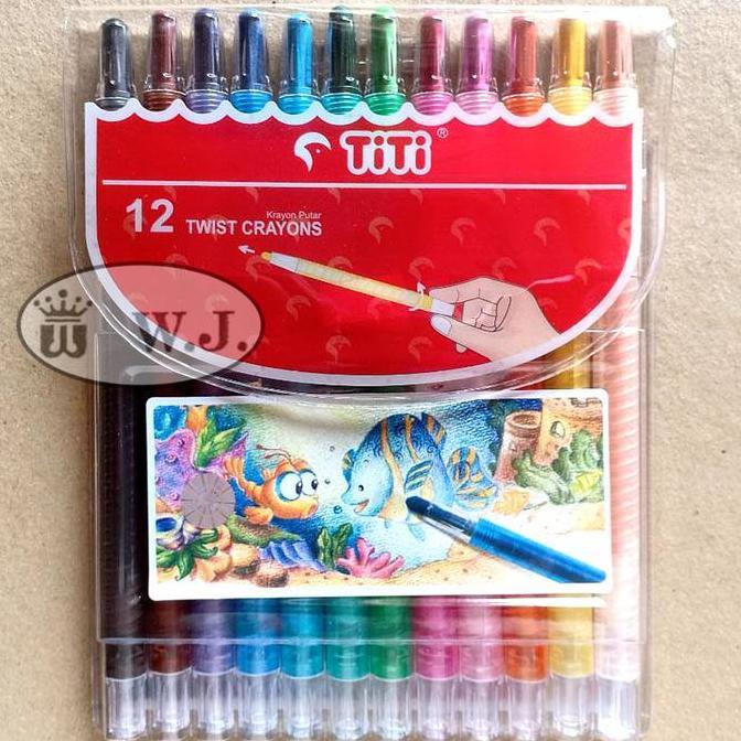 Titi Twist Crayon / Crayon Titi Putar 12 Warna.