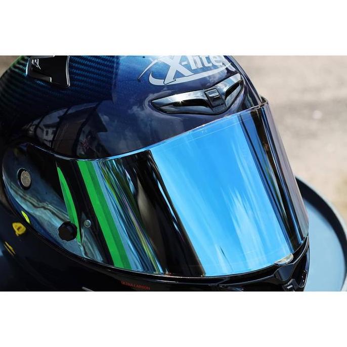 Visor Helm Nolan X-Lite Xlite X802RR X802R X802 X706 Race Iridium Blue