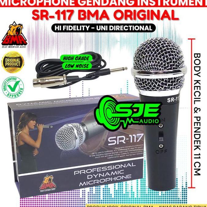 MIC GENDANG BMA SR117 SR 117 HI FIDELITY MIC KENDANG INSTRUMENT MIK DRUM KETIPUNG TAK DUT MIC KABEL 