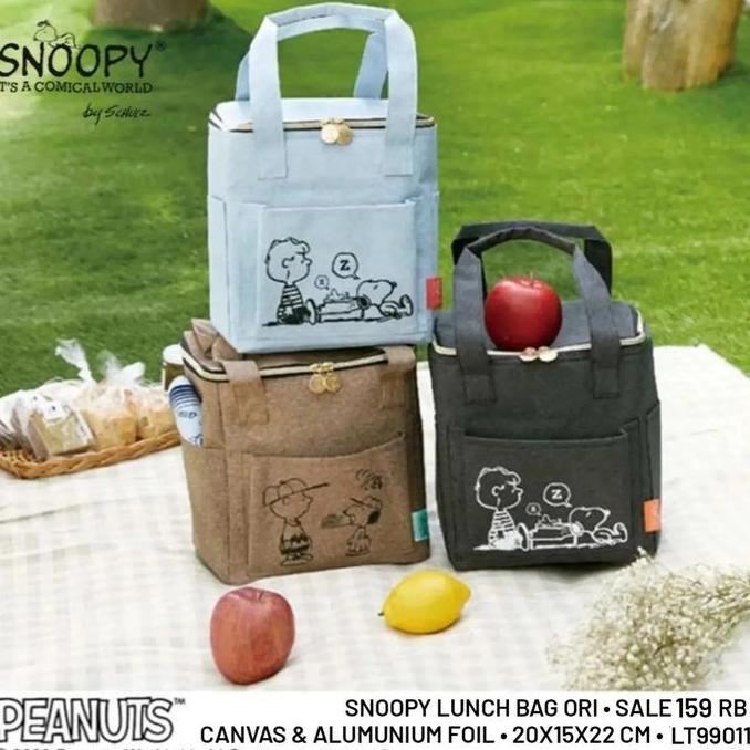 Terlaris Snoopy Lunch Bag Kotak Ori 3 Warna