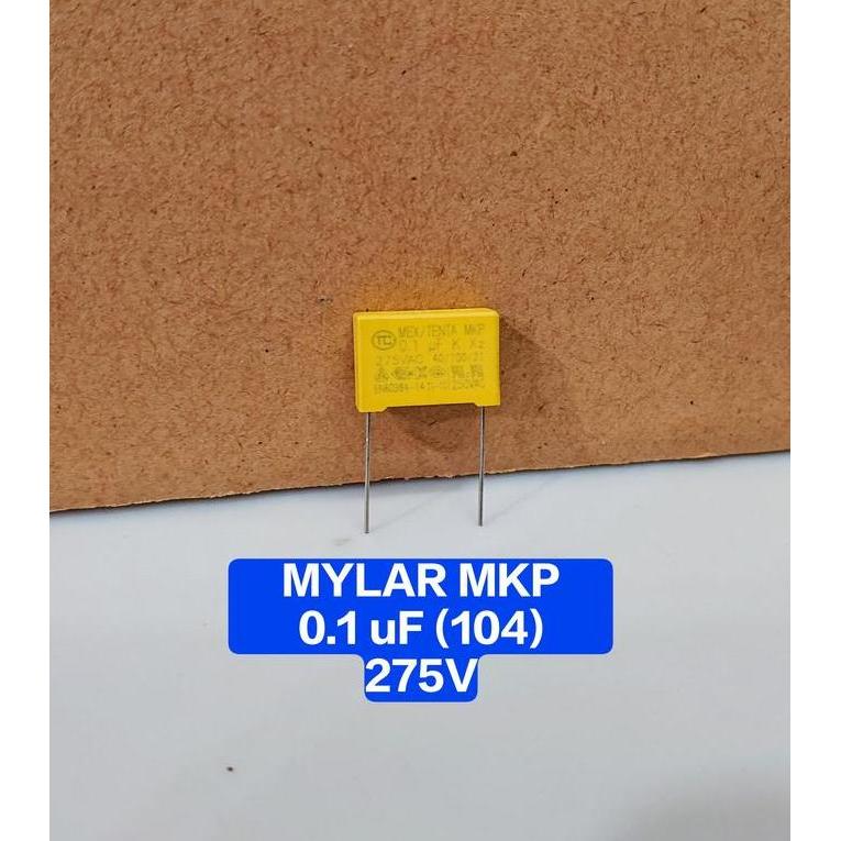 *:*:*:*:*] Mylar MKP Kuning 104 275V (100nF 275 Volt / 0.1uf 275Volt)