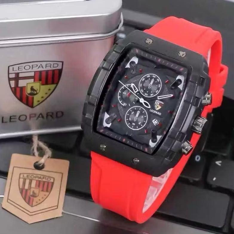 Jam Tangan Pria Leopard Rubber Tahan Air Original Jam tangan pria