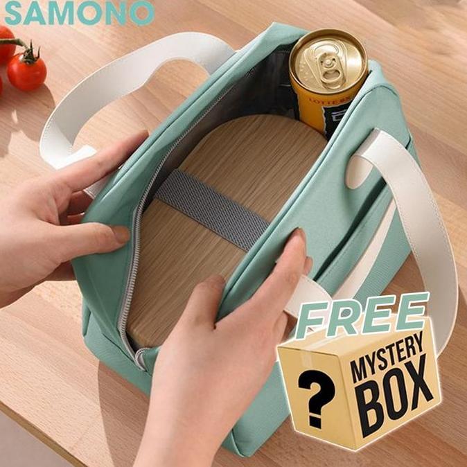 Terlaris Indomart Samono Tas Bekal Makan Lunch Box Tahan Air Original Colorful