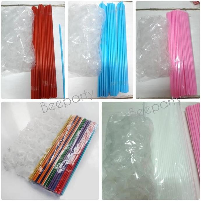 cusss order] Stik balon isi 20 / Gagang Balon / Tiang balon
