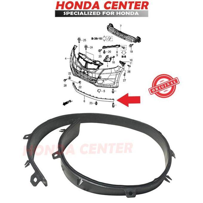 Spoiler Lip Bemper Depan Honda Jazz Ge8 2008 2009 2010 2011 2012 2013 2014 Original