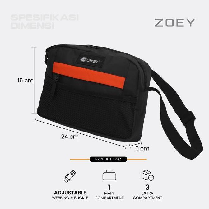 JFR Zoey Waist Bag - Tas Selempang Bahan Polyester JT53