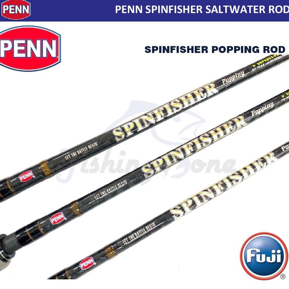 Penn SPINFISHER POPPING Spinning Rod 702 PE2-4 / 762 PE3-6 / 802 PE6-8 - Joran FUJI Guide Pancing
