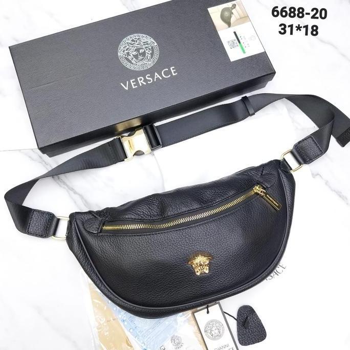 TAS WAISTBAG PRIA BRANDED TAS PINGGANG IMPORT KULIT VRS