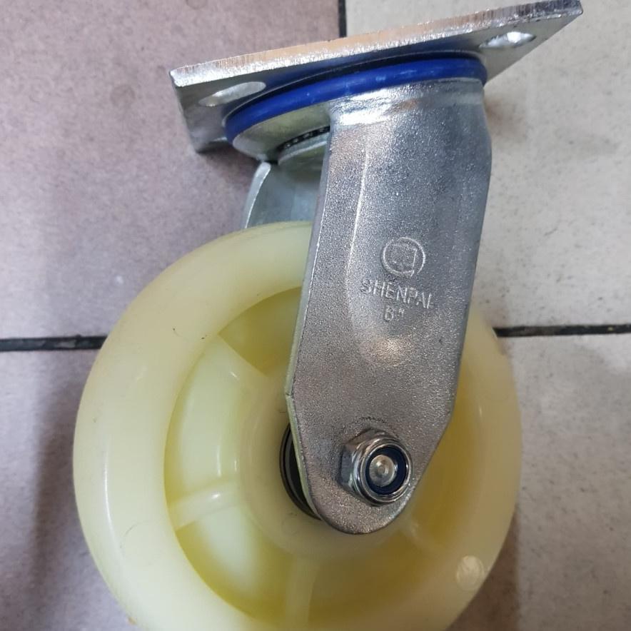 Roda Troli Nilon Heavy Duty Shenpai 6 Inch Putar Roda Troli